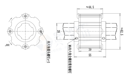 轉(zhuǎn)動(dòng)器尺寸圖