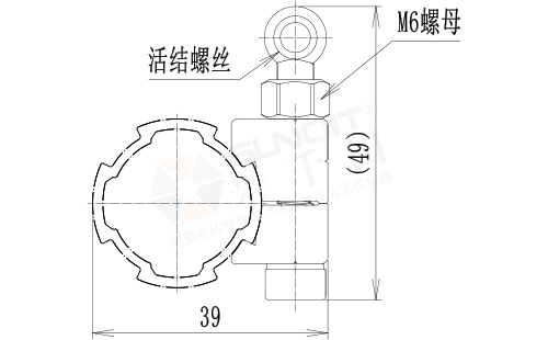 功能輔件A與活節(jié)螺絲套件尺寸圖