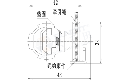 U槽滑輪與T型滑塊3套件尺寸圖